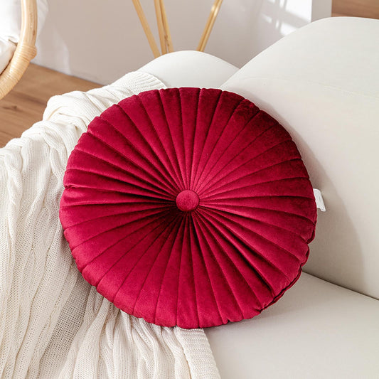 Darzheoy Round Throw Pillow 15.7 inch Decorative Round Velvet Floor Pillows Small Pumpkin Throw Pillow V1189-WXFWAL-20260326-01665