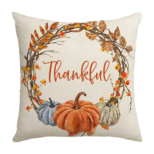 Darzheoy Fall Pillow Covers 18 x 18 inch Pumpkin Maple leaves Throw Pillow Covers Outdoor Autumn Thanksgiving V1189-WXFWAL-20260326-01668