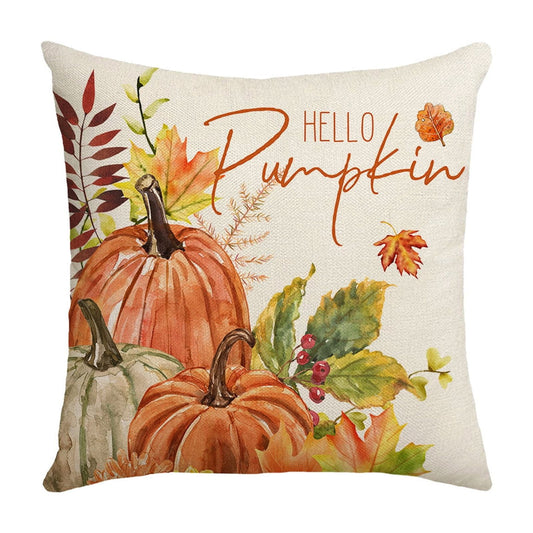 Darzheoy Fall Pillow Covers 18 x 18 inch Pumpkin Maple leaves Throw Pillow Covers Outdoor Autumn Thanksgiving V1189-WXFWAL-20260326-01669