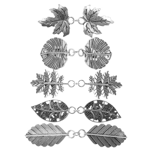 PATKAW 5pcs Metal Leaf Sweater Clips Cinch Clips for Cardigans Dress Shawls Collar Accessories V1189-WXFWAL-20260326-01672
