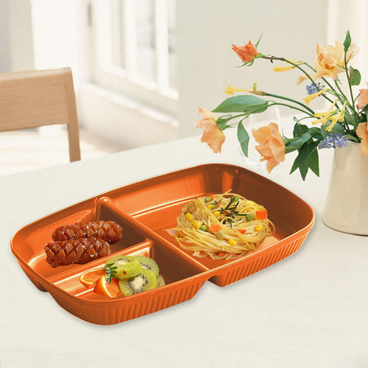 Kdkad Large 10 Inch Wheat Straw Divided Plates for Adults Picnic, 3 Compartment Plates, Unbreakable Portion V1189-WXFWAL-20260326-01673