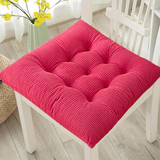 AYktou Solid Color Thickened Corduroy Chair Cushions 17.7 * 17.7in Extra-Large Size Seat Cushion with Machine V1189-WXFWAL-20260326-01697
