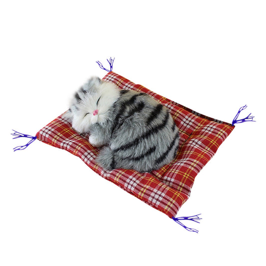 Tarmeek Simulation Sleeping Cat Dolls Toys,Simulation Cat Plush Animals Toy Will Call With Cloth Mat Sleeping V1189-WXFWAL-20260326-01706