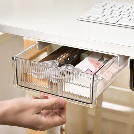 Kdkad Under Desk Drawer, Self-Adhesive Hidden Desktop Organizer, Attachable Desk Drawer Slide Out, Table V1189-WXFWAL-20260326-01711