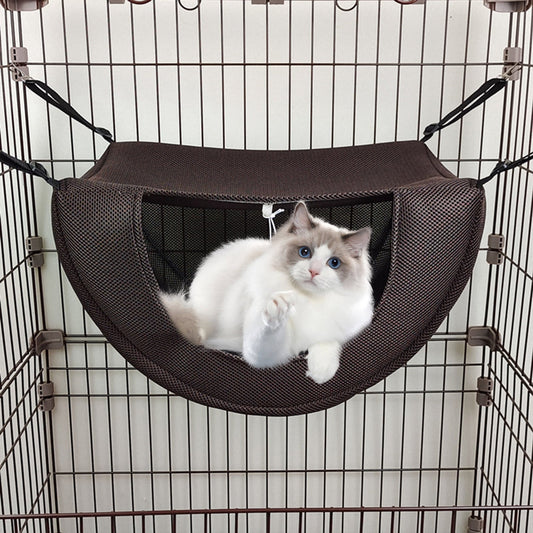Darzheoy Cat Cage Hammock, Hanging Soft Pet Bed, Summer Breathable Pet Cage Hammock with Adjustable Straps, V1189-WXFWAL-20260326-01714