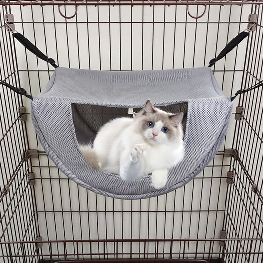 Darzheoy Cat Cage Hammock, Hanging Soft Pet Bed, Summer Breathable Pet Cage Hammock with Adjustable Straps, V1189-WXFWAL-20260326-01715