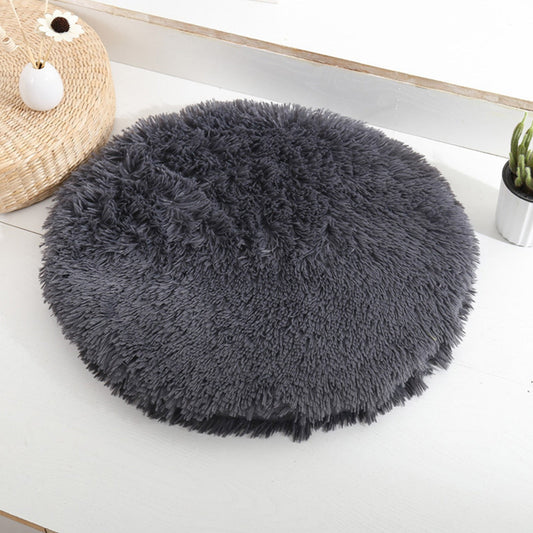 Darzheoy 16 inch Plush Dog Bed Mat Warm Fluffy Round Puppy Crate Pad with Anti-Slip Waterproof Bottom Soft V1189-WXFWAL-20260326-01719