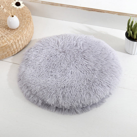 Darzheoy 16 inch Plush Dog Bed Mat Warm Fluffy Round Puppy Crate Pad with Anti-Slip Waterproof Bottom Soft V1189-WXFWAL-20260326-01722