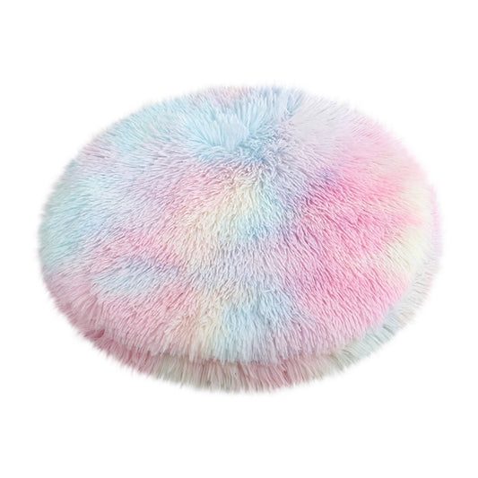 Darzheoy 16 inch Plush Dog Bed Mat Warm Fluffy Round Puppy Crate Pad with Anti-Slip Waterproof Bottom Soft V1189-WXFWAL-20260326-01725