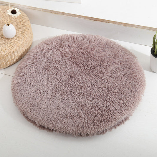 Darzheoy 16 inch Plush Dog Bed Mat Warm Fluffy Round Puppy Crate Pad with Anti-Slip Waterproof Bottom Soft V1189-WXFWAL-20260326-01730