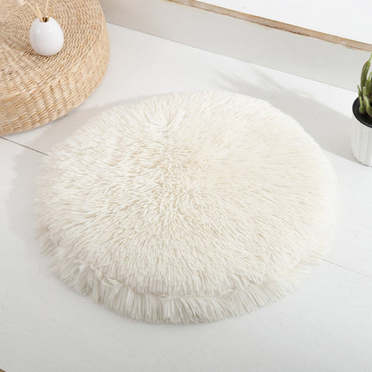 Darzheoy 16 inch Plush Dog Bed Mat Warm Fluffy Round Puppy Crate Pad with Anti-Slip Waterproof Bottom Soft V1189-WXFWAL-20260326-01732