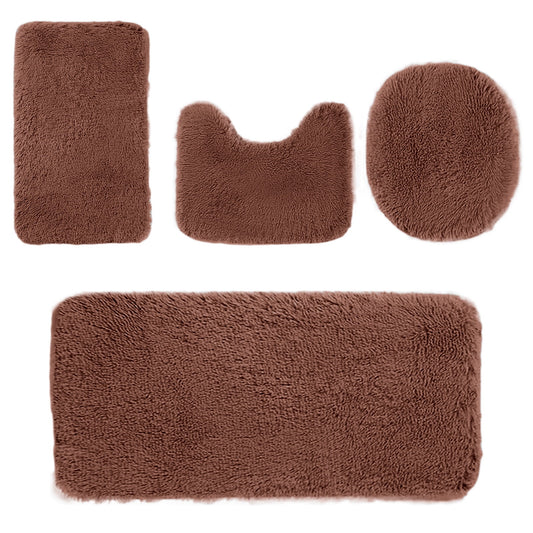 Chmadoxn Solid Color Bathroom Rugs Sets, 3 Piece Ultra Soft Non-Slip Bath Rugs and Mats Set, Super Absorbent V1189-WXFWAL-20260326-01765