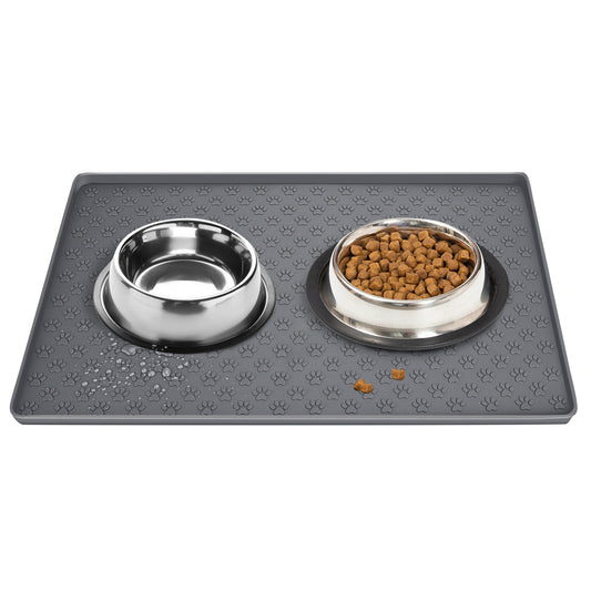Darzheoy Dog Food Mat, Waterproof Dog Bowl Mat, Silicone Dog Mat for Food and Water, Pet Food Mat with Edges, V1189-WXFWAL-20260326-01773