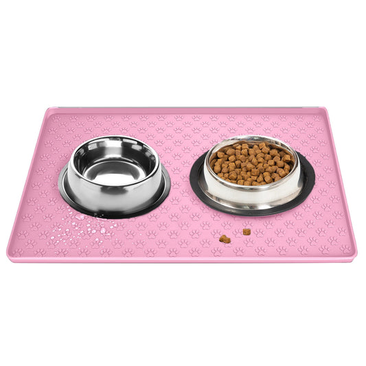 Darzheoy Dog Food Mat, Waterproof Dog Bowl Mat, Silicone Dog Mat for Food and Water, Pet Food Mat with Edges, V1189-WXFWAL-20260326-01774