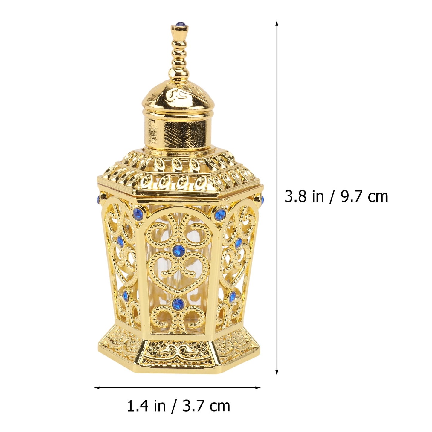 HOOWIFFY Golden Glass Perfume Bottle with Craftsmanship 1Pc V1189-WXFWAL-20260326-01832