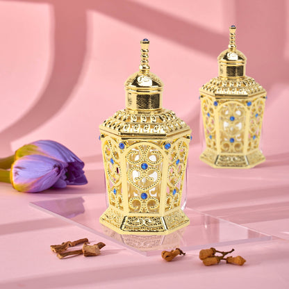 HOOWIFFY Golden Glass Perfume Bottle with Craftsmanship 1Pc V1189-WXFWAL-20260326-01832