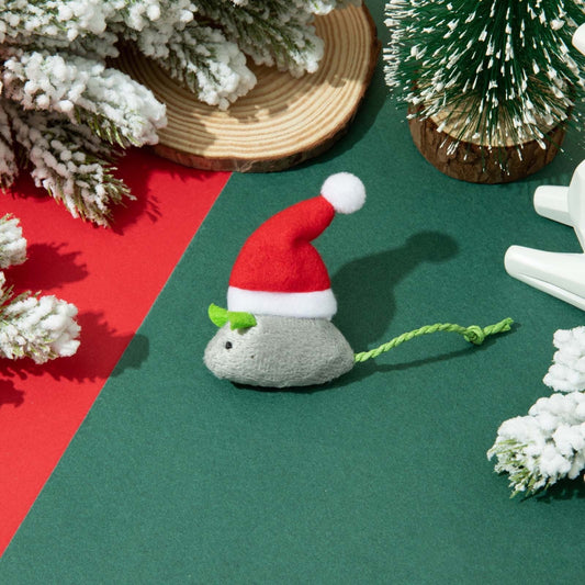 Darzheoy Catnip Toys Interactive Toy Christmas Hat Costume Plush Mouse Shaped Cat Toys for Cat Kitten Indoor A V1189-WXFWAL-20260326-01841