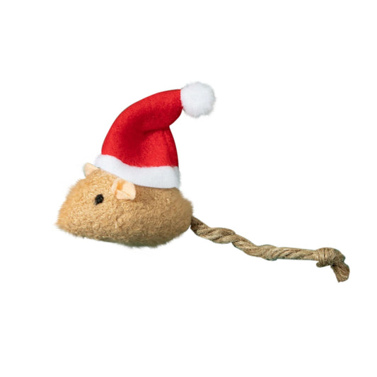 Darzheoy Catnip Toys Interactive Toy Christmas Hat Costume Plush Mouse Shaped Cat Toys for Cat Kitten Indoor D V1189-WXFWAL-20260326-01844