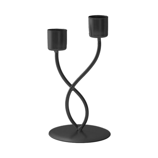 Darzheoy Iron Candlestick Vintage Metal Holder Decorative Taper Stand Sconce Home Desktop Table Decoration V1189-WXFWAL-20260326-01873