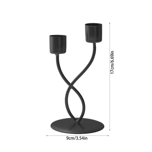 Darzheoy Iron Candlestick Vintage Metal Holder Decorative Taper Stand Sconce Home Desktop Table Decoration V1189-WXFWAL-20260326-01873