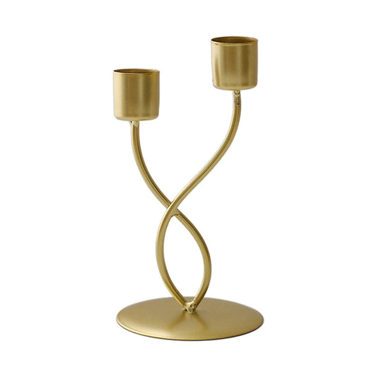 Darzheoy Iron Candlestick Vintage Metal Holder Decorative Taper Stand Sconce Home Desktop Table Decoration V1189-WXFWAL-20260326-01874