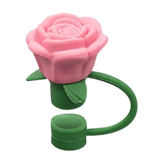 Darzheoy Rose Straw Toppers 10mm, Pink Flower Straw Covers Straw Tips for Tumblers Cup Accessories Tumbler V1189-WXFWAL-20260326-01889