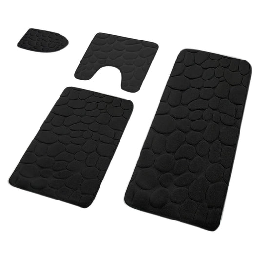 Kdkad Bathroom Rugs Sets 4 Piece, Non Slip Memory Foam Bathroom Rugs, Machine Wash Bathroom Mat Set, Water V1189-WXFWAL-20260326-01928
