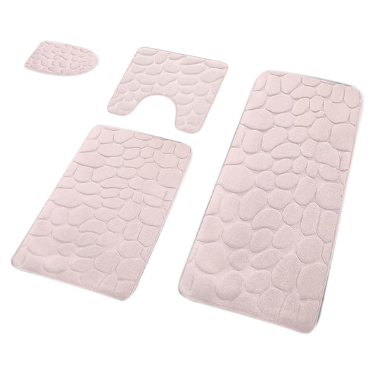 Kdkad Bathroom Rugs Sets 4 Piece, Non Slip Memory Foam Bathroom Rugs, Machine Wash Bathroom Mat Set, Water V1189-WXFWAL-20260326-01932