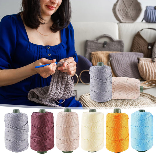 AYktou 32 Colors Macrame Cotton Cord 200g/7.05oz,100% Natural Handmade 4 Strands Twisted Cotton Rope V1189-WXFWAL-20260326-01943
