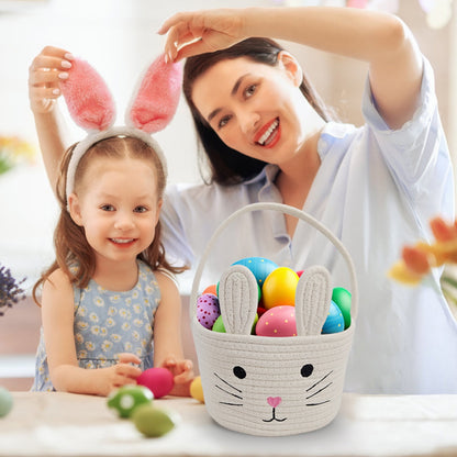 Darzheoy Easter Basket for Boys Girls Easter Bunny Basket with Rabbit Ears, Easter Egg Hunting Basket Easter V1189-WXFWAL-20260326-01966