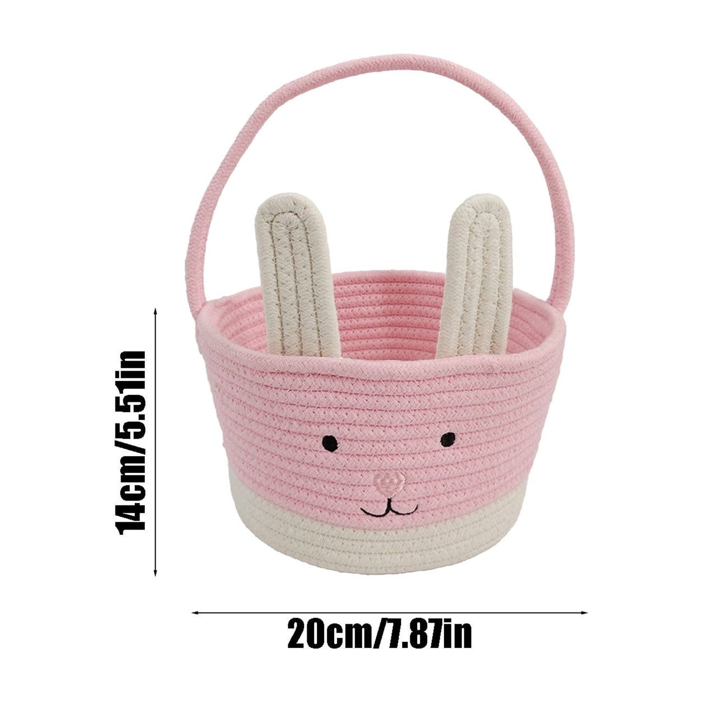 Darzheoy Easter Basket for Boys Girls Easter Bunny Basket with Rabbit Ears, Easter Egg Hunting Basket Easter V1189-WXFWAL-20260326-01967
