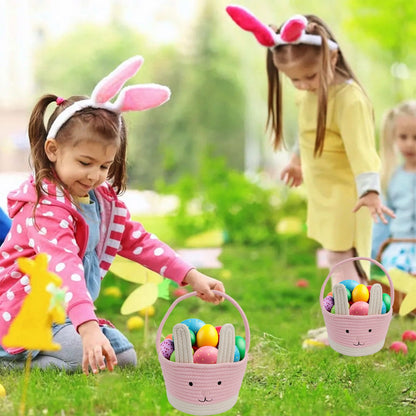 Darzheoy Easter Basket for Boys Girls Easter Bunny Basket with Rabbit Ears, Easter Egg Hunting Basket Easter V1189-WXFWAL-20260326-01967