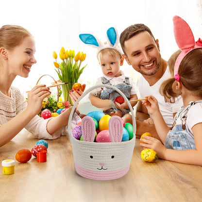Darzheoy Easter Basket for Boys Girls Easter Bunny Basket with Rabbit Ears, Easter Egg Hunting Basket Easter V1189-WXFWAL-20260326-01968