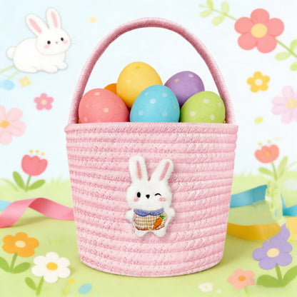 Darzheoy Easter Basket for Boys Girls Easter Bunny Basket with Rabbit Ears, Easter Egg Hunting Basket Easter V1189-WXFWAL-20260326-01970