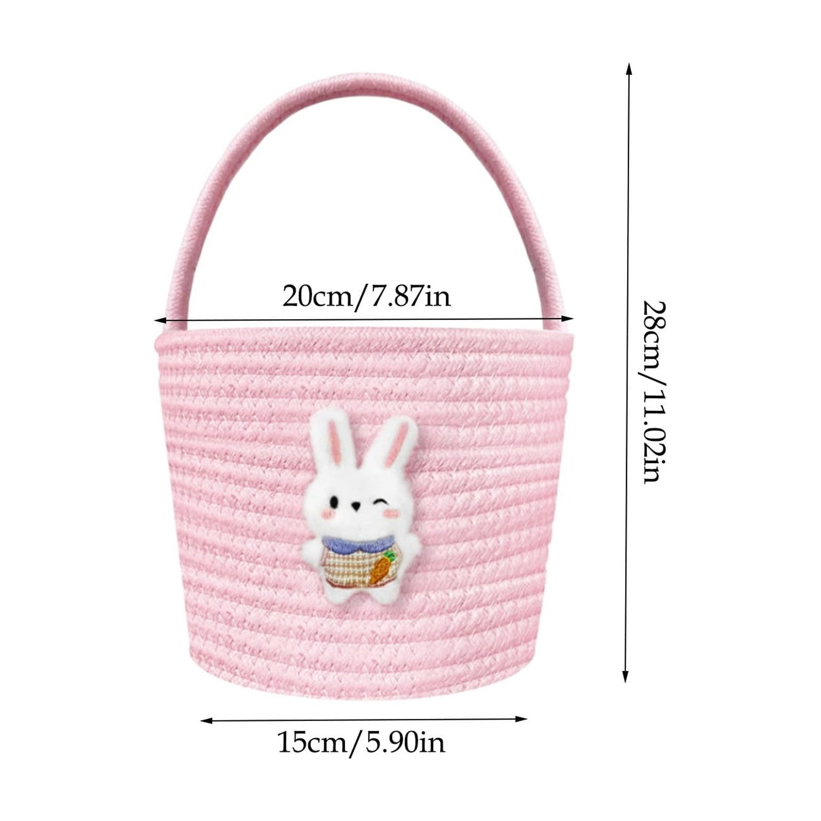 Darzheoy Easter Basket for Boys Girls Easter Bunny Basket with Rabbit Ears, Easter Egg Hunting Basket Easter V1189-WXFWAL-20260326-01970