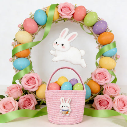 Darzheoy Easter Basket for Boys Girls Easter Bunny Basket with Rabbit Ears, Easter Egg Hunting Basket Easter V1189-WXFWAL-20260326-01970