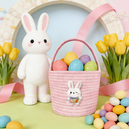 Darzheoy Easter Basket for Boys Girls Easter Bunny Basket with Rabbit Ears, Easter Egg Hunting Basket Easter V1189-WXFWAL-20260326-01970