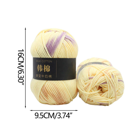 AYktou Cotton Yarn - Multicolor Rainbows Yarn,50 gram Skeins,26 Colors Available,7 Strands Of Combed Milk V1189-WXFWAL-20260326-01971
