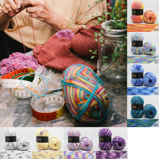 AYktou Cotton Yarn - Multicolor Rainbows Yarn,50 gram Skeins,26 Colors Available,7 Strands Of Combed Milk V1189-WXFWAL-20260326-01974