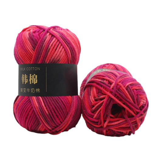 AYktou Cotton Yarn - Multicolor Rainbows Yarn,50 gram Skeins,26 Colors Available,7 Strands Of Combed Milk V1189-WXFWAL-20260326-01980