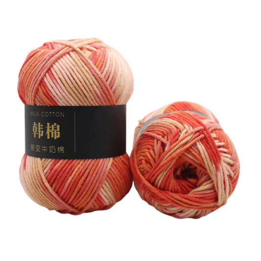 AYktou Cotton Yarn - Multicolor Rainbows Yarn,50 gram Skeins,26 Colors Available,7 Strands Of Combed Milk V1189-WXFWAL-20260326-01983