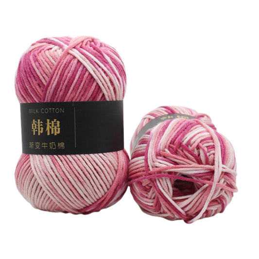 AYktou Cotton Yarn - Multicolor Rainbows Yarn,50 gram Skeins,26 Colors Available,7 Strands Of Combed Milk V1189-WXFWAL-20260326-01986