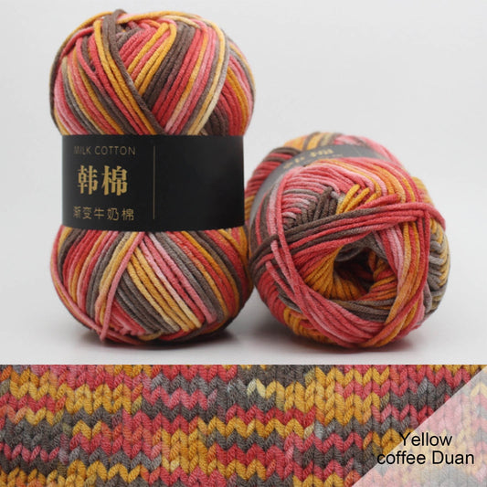 AYktou Cotton Yarn - Multicolor Rainbows Yarn,50 gram Skeins,26 Colors Available,7 Strands Of Combed Milk V1189-WXFWAL-20260326-01987