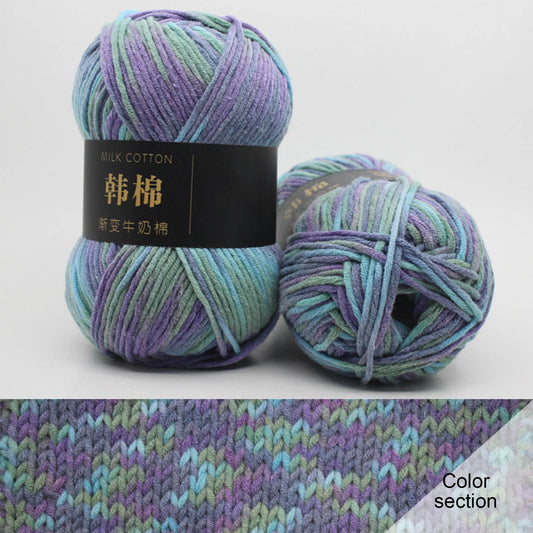 AYktou Cotton Yarn - Multicolor Rainbows Yarn,50 gram Skeins,26 Colors Available,7 Strands Of Combed Milk V1189-WXFWAL-20260326-01989