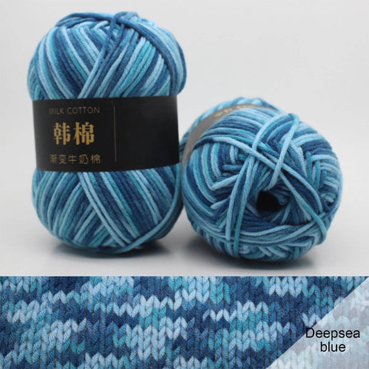 AYktou Cotton Yarn - Multicolor Rainbows Yarn,50 gram Skeins,26 Colors Available,7 Strands Of Combed Milk V1189-WXFWAL-20260326-01990
