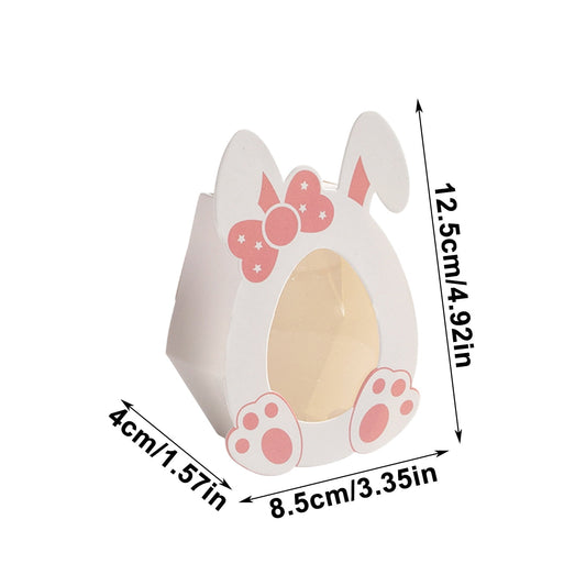 Darzheoy 10 Pcs Easter Treat Boxes with Clear Window Cardboard Box Bunny Bags Rabbit Box Spring Holiday Paper V1189-WXFWAL-20260326-02021