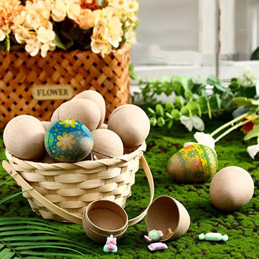 Darzheoy 10 Pcs DIY Paper Mache Easter Eggs 2.1 Inch Unpainted Empty Egg Easter Craft Supplies Hollow Egg for V1189-WXFWAL-20260326-02061