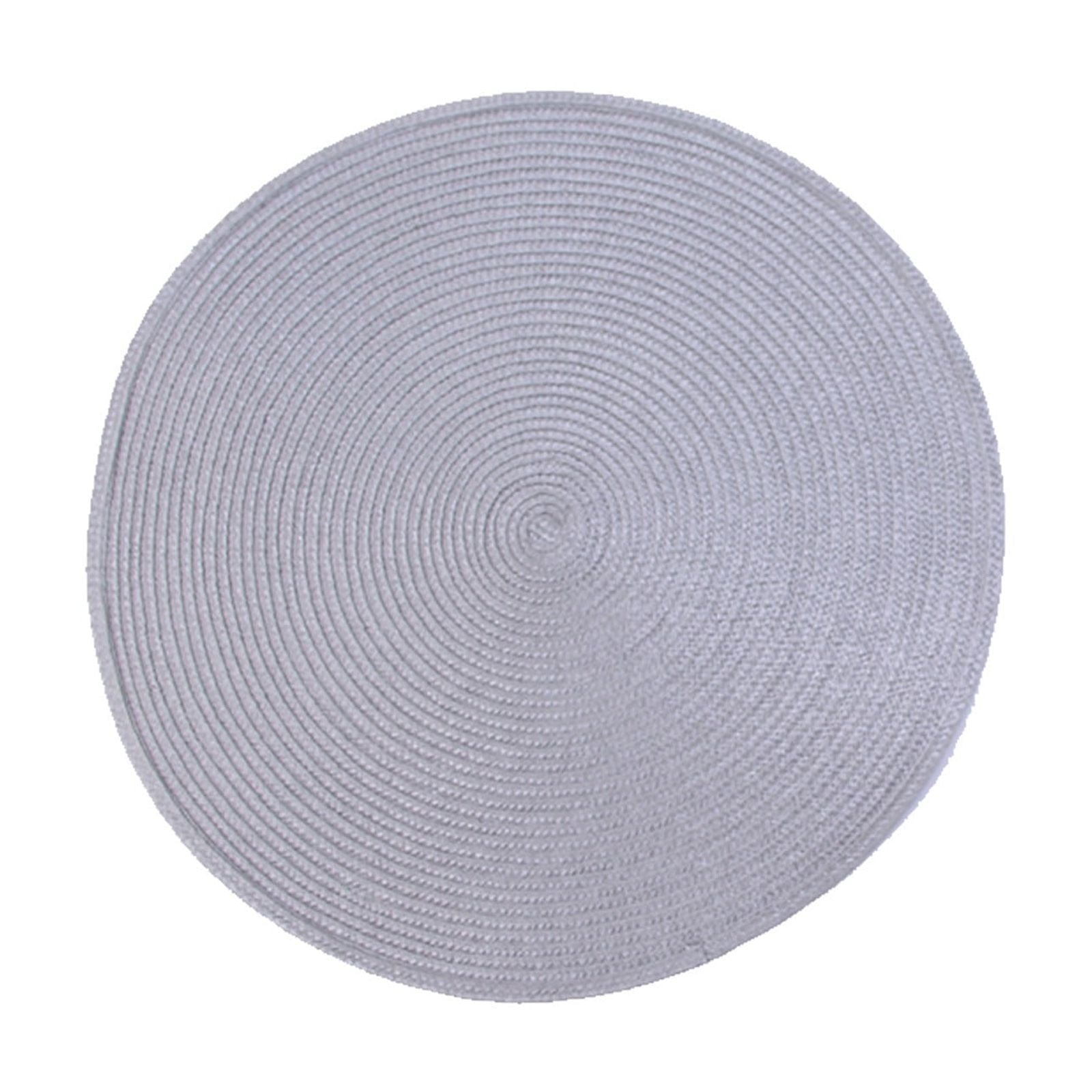 Darzheoy Round Braided Placemats Table Mats for Dining Tables Woven Washable Non-Slip Place mats 15 inch E V1189-WXFWAL-20260326-02077