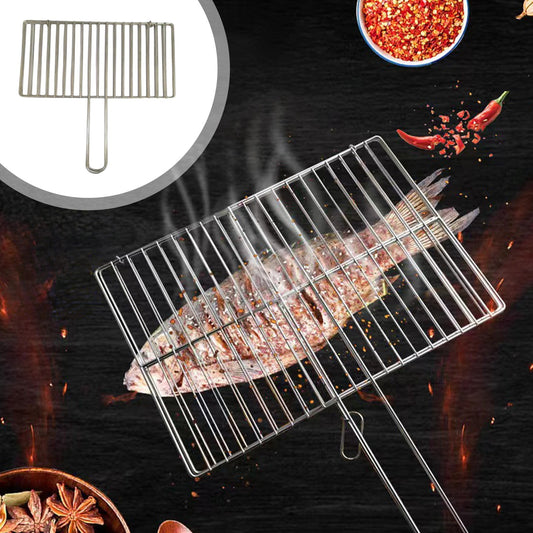 Kdkad Fish Grilling Basket, BBQ Grilling Basket, Folding Portable Stainless Steel BBQ Grill Basket for Fish V1189-WXFWAL-20260326-02087