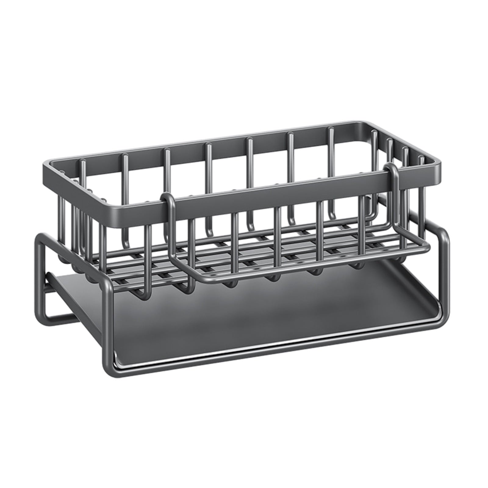 Kdkad Kitchen Sink Sponge Holder, Sponge Holder Kitchen Sink Caddy Organizer with Dish Brush Holder, V1189-WXFWAL-20260326-02089